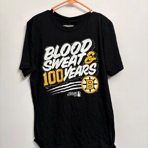 Fanatics Boston Bruins 2024 Stanley Cup Playoffs 100 Years T-Shirt Mens‎ Medium